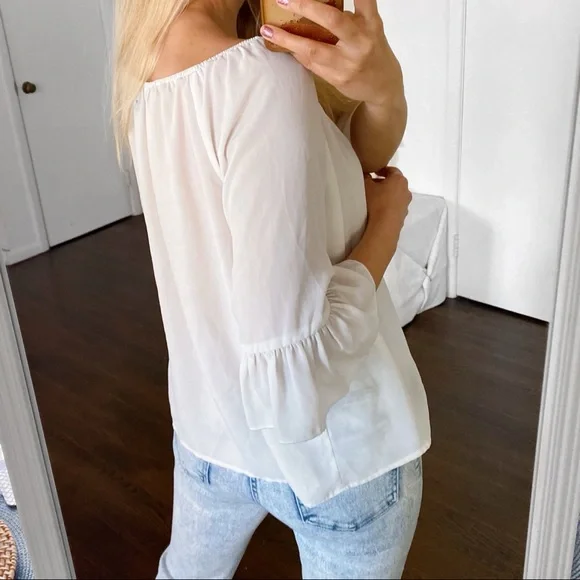 🐚 BIKBOK BOHO OPEN SHOULDER LOOSE FIT BLOUSE! - Picture 3 of 9